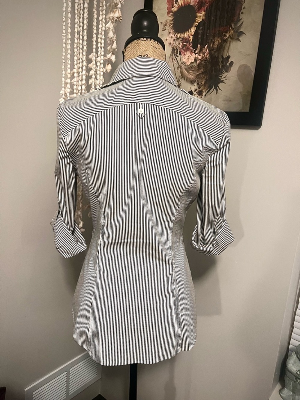 EXPRESS Classic Striped Button-Up Shirt - NWT - Picture 6 of 7